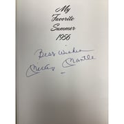 Mickey Mantle Signed Book My Favorite Summer Yankee 1st Edition Autograph BAS