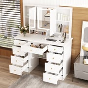 Home Makeup Dressing Table with Mirror & Lamp