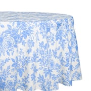 French Toile 120" Round Tablecloth - Baby Blue