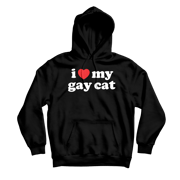 I Heart My Cat Black Hoodie