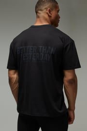 MAN Active Better Than Yesterday Oversized T-Shirt | boohooMAN USA