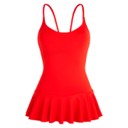 Women Skirt One-piece Swimsuit Solid