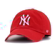 New York Yankees Scarlet 47 Brand Clean Up Dad Hat