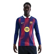 Nike 2025-26 Barcelona Men's Stadium Home Long-Sleeve Soccer Jersey