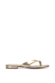 'Rio' Thong Strap Slip On  Flip Flop Square Toe Slide