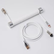 GravaStar Coiled Aviator USB Cable - White
