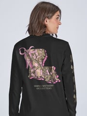 Simply Southern Louisiana Camo Bow Long Sleeve T-Shirt