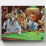 Dogs Playing Pool - Paint by Numbers