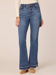 "Ab"solution High Rise Double Layer Hem Itty Bitty More Boot Jeans