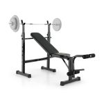Adjustable Weight Bench and Barbell Rack Set with Squat Rack