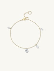 Pierced Pear Diamond Bracelet