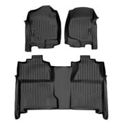 SMARTLINER Custom Fit Floor Liners For 2007-2013 Silverado/Sierra 1500 Crew Cab - 2007-2014 2500/3500 HD Crew Cab