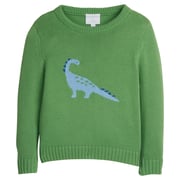 Intarsia Sweater in Blue Dinosaur
