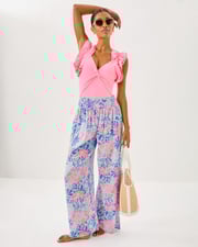30" Enzo Cotton Cover-Up Pant