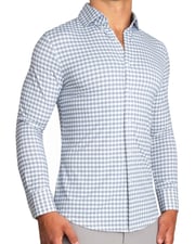 "The Jones" Sport Shirt - White & Grey Check