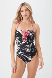 Women's Lennox Lace Up Strapless Bandeau One Piece Swimsuit