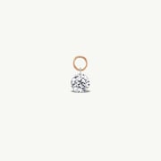 Small Round Pierced Diamond Charm for Huggies