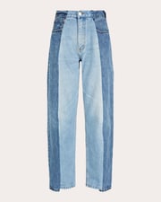 Boyfriend High-Rise Two-Tone Jeans
