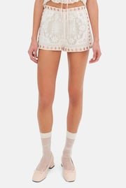 Charlotte Lace Short Cream