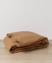 Willow Embroidered Quilt - Nutmeg