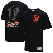 Men's San Francisco Giants Willie Mays Mitchell & Ness Black Legends Collection Vintage Logo T-Shirt