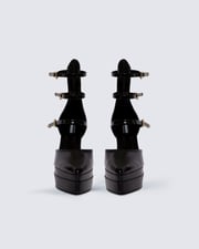 Bernadine Black Platform Heels