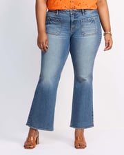 Sherry Patch pocket Wide Leg Jean