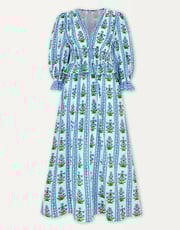 Indigo Border Melanie Dress