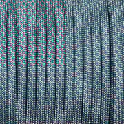 *550 Paracord Rose Pink with Neon Turquoise Diamonds Made in the USA Nylon/Nylon (100 ft)