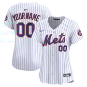 Women's New York Mets Nike White Home Limited Custom Jersey