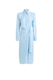 SILK CHAIN JACQUARD WRAP DRESS