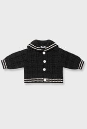 Dovie Baby & Kids Cardigan - Black/Cream