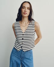 Débardeur en tricot rayé