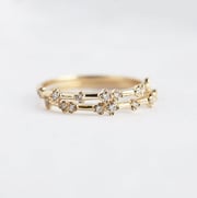 Unique Diamond Wedding Band, Diamond Wedding Band, 18K