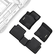 Floor Mats for 2021-2025 Ford Bronco Sport Only, Unique Black TPE All-Weather Guard Full Set Liners