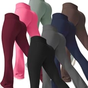 Women's high waisted leggings, designed to control the abdomen with a high waist, flared yoga pants, suitable for comfortable exercise, and fashionable leggings suitable for an lifestyle.