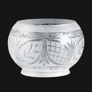 7-3/4 inch diameter Large Hand Engraved Victorian Shade, 5 inch lip fitter (08527)