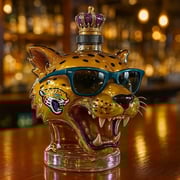 10oz Unique Leopard Print Whiskey Bottle