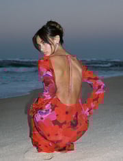 Sweet Talker Maxi Dress | Watercolor Pansy