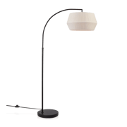 Metal Floor Lamp with White Shade