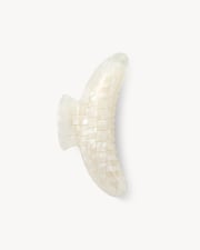 Jumbo Heirloom Claw in Opalite Shell Checker