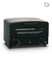 Compact Toaster Oven - Toasts and Bakes with 4 Slice or 9" Pizza Capacity, Crumb Tray, Baking Rack