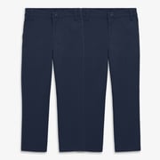 Kids stretch chino elastic-back pant 2-pack