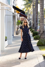 Betty Dress - Twilight Ikat