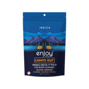 Live Rosin Lights Out Delta-9 THCP 100mg Gummies (Indica-Infused Blood Orange) - 10mg each | 10 gummies