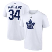 Men's Toronto Maple Leafs Auston Matthews Fanatics White Authentic Stack Name & Number T-Shirt