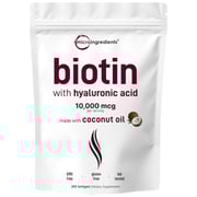 Micro Ingredients Biotin with Hyaluronic Acid Softgel, 365 counts
