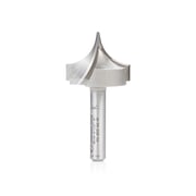 Amana Tool 56144 Carbide Tipped Point Cutting Roundover 1/2 R x 1 D x 3/4 CH x 1/4 SHK x 2 Inch Long Router Bit for Beadboards