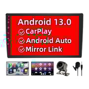 10 Inch Double Din Car Stereo with Wireless CarPlay Android Auto