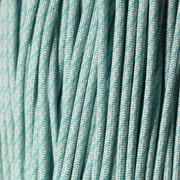 550 Paracord White with Turquoise (Helix) Made in the USA Nylon/Nylon (100 ft)